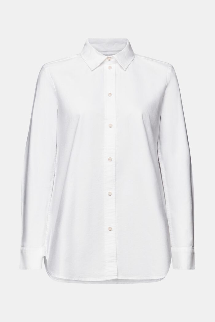 Camicia blusata Oxford, WHITE, detail image number 7