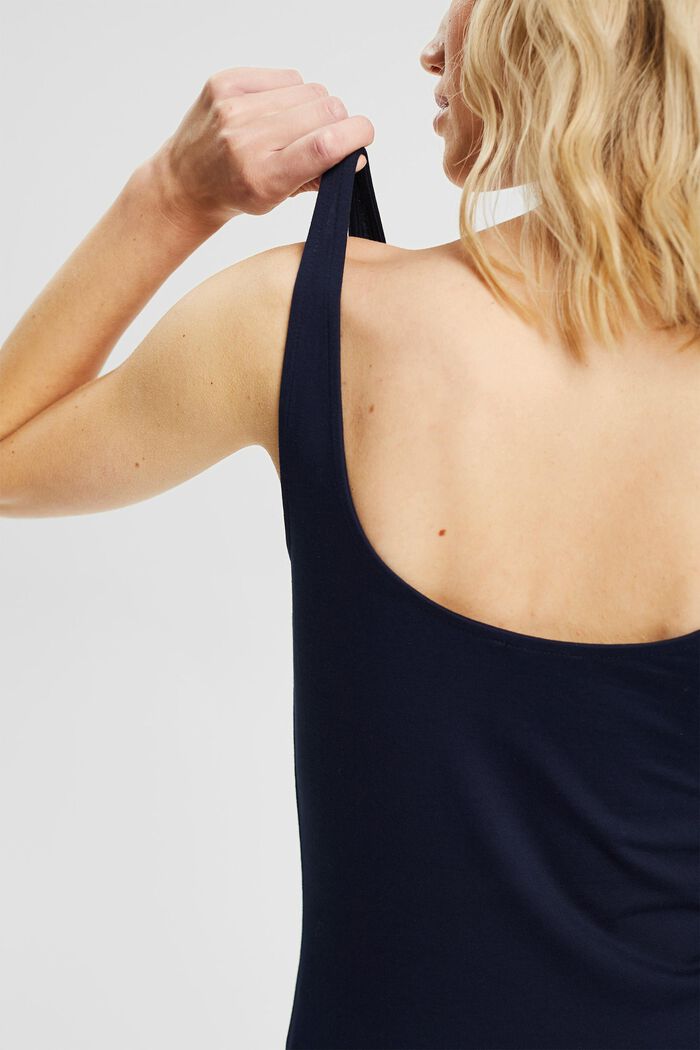 Top in cotone biologico, NAVY, detail image number 2