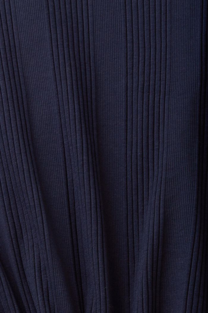 Polo a maniche lunghe a coste con bottoni, NAVY, detail image number 4