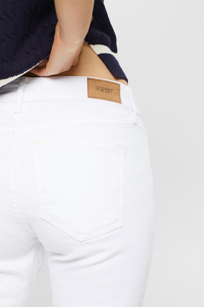 Jeans mid slim, WHITE, detail image number 3