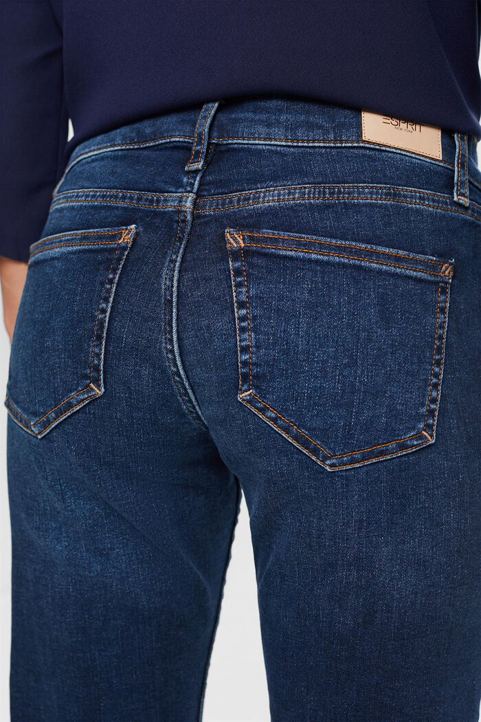 Jeans dal taglio bootcut a vita media, BLUE DARK WASHED, detail image number 4