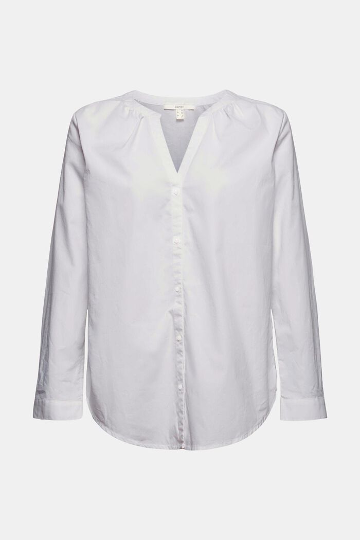 Blusa in 100% cotone biologico, WHITE, detail image number 7