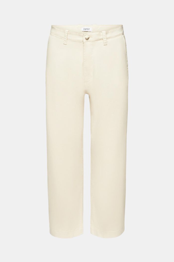 Pantaloni chino dritti in stile vintage, LIGHT BEIGE, detail image number 7