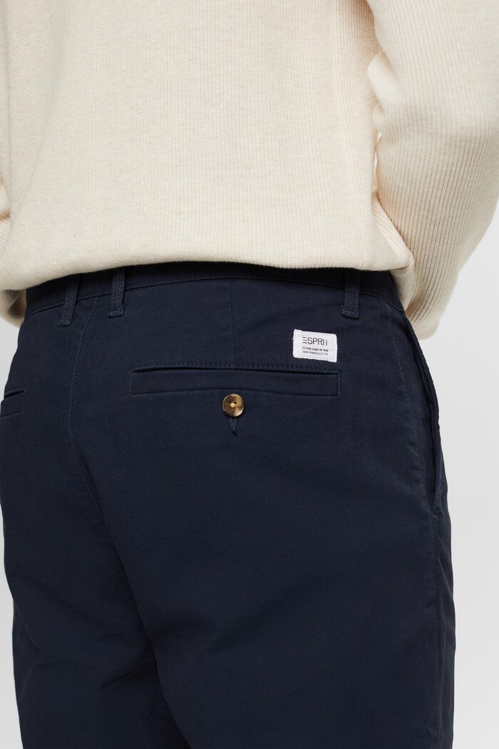 Pantaloni chino, cotone con stretch, NAVY, detail image number 4