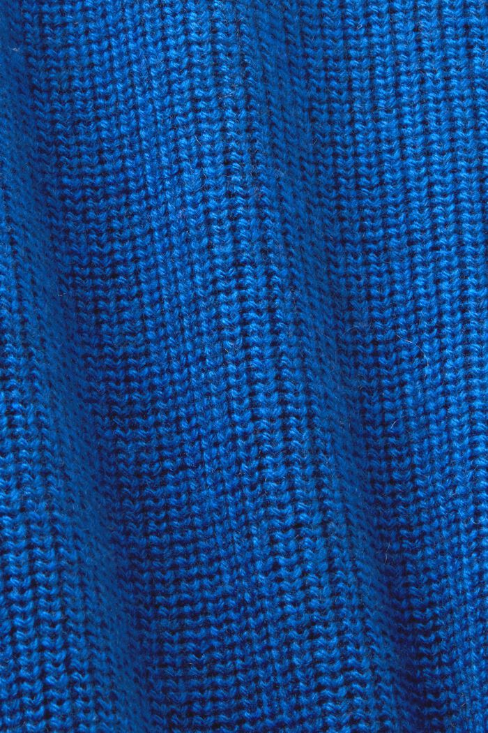 Gilet in maglia a coste in misto lana, BRIGHT BLUE, detail image number 5