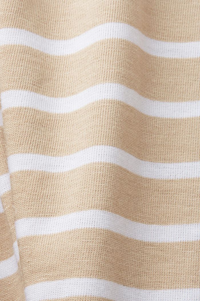 T-shirt in jersey a righe, 100% cotone, SAND, detail image number 5