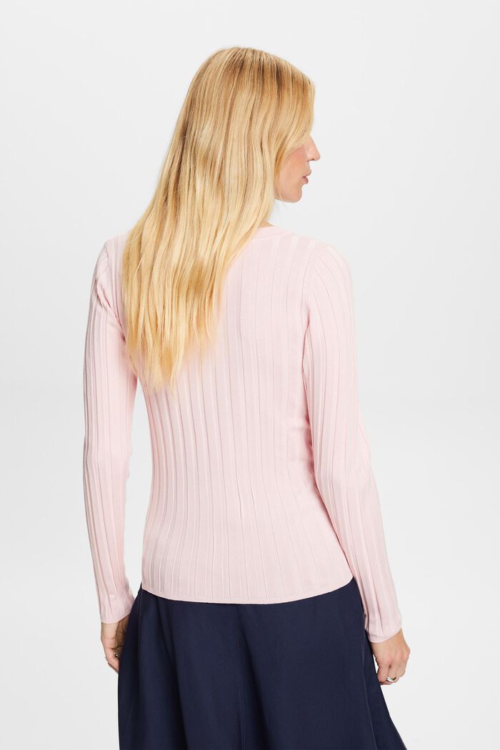 Pullover in maglia a coste, PASTEL PINK, detail image number 3