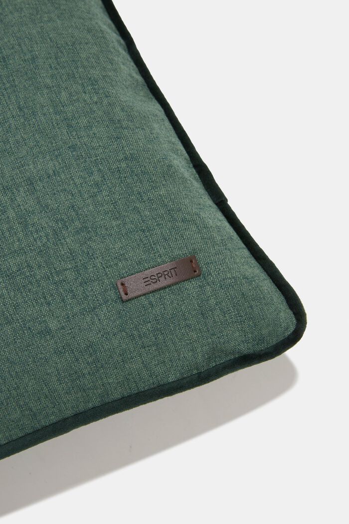 Fodera decorativa per cuscino con cordoncino in velluto, DARK GREEN, detail image number 1