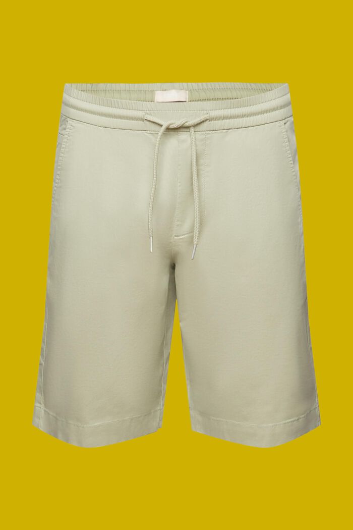 Shorts in twill di cotone, LIGHT GREEN, detail image number 7