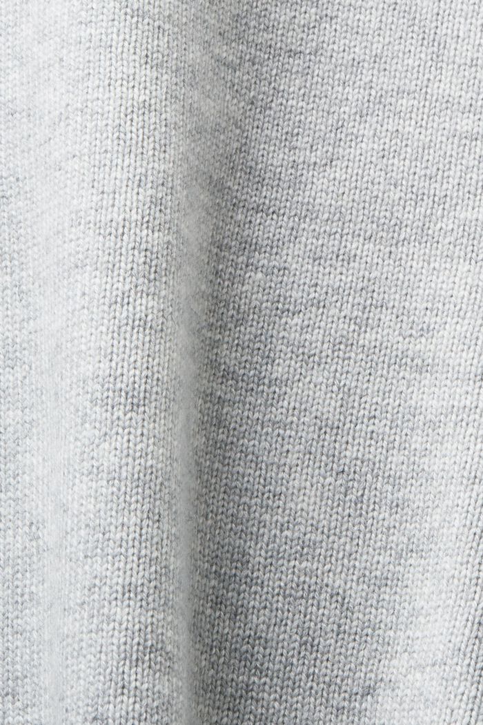 Pullover con cappuccio in misto lana, LIGHT GREY, detail image number 4