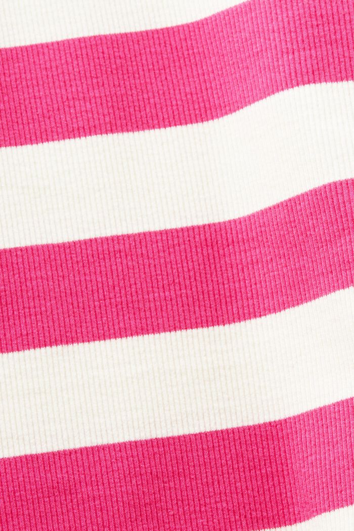 Canotta con logo a righe, PINK FUCHSIA, detail image number 4