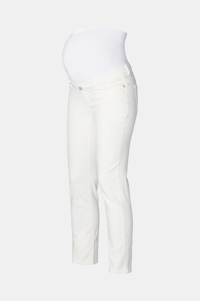 Jeans elasticizzati con fascia premaman, OFF WHITE, detail image number 5