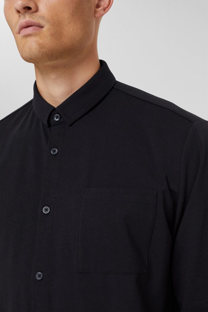 Camicia in jersey con COOLMAX®, BLACK, detail image number 1