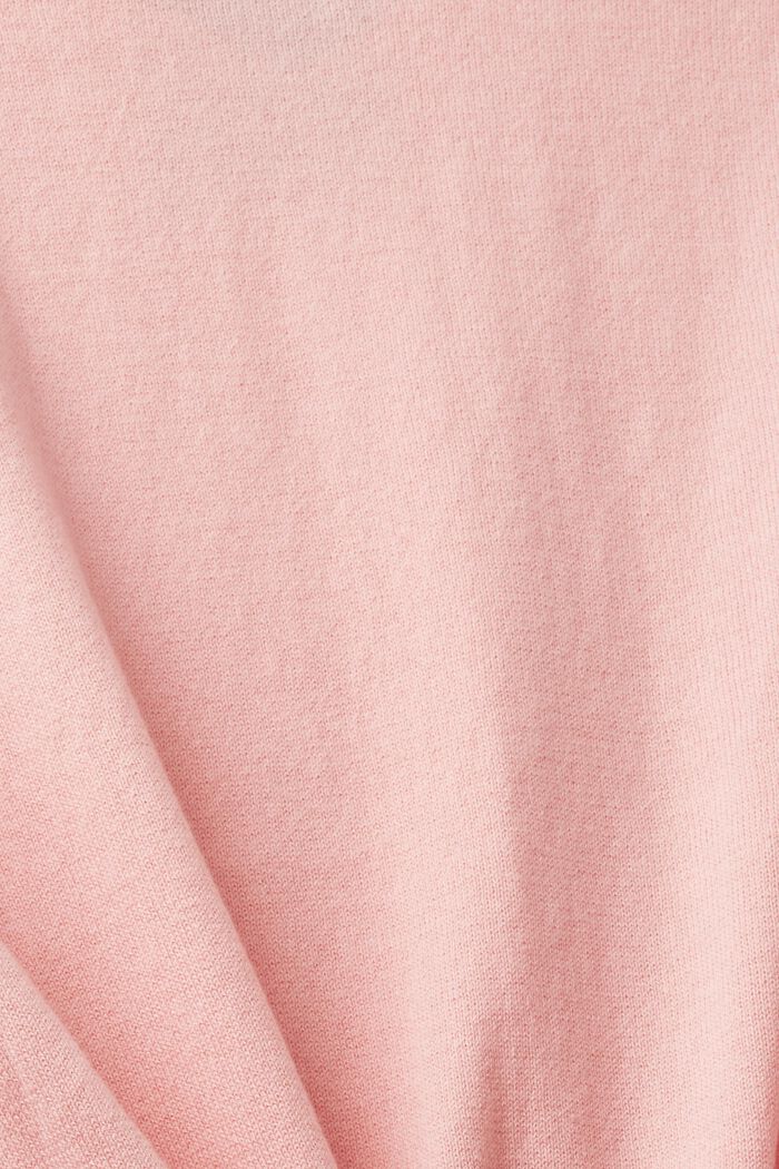 Pullover in cotone con scollo a V, PINK, detail image number 4