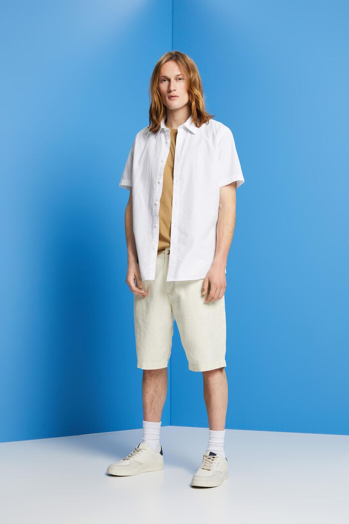 Camicia strutturata Slim Fit, WHITE, detail image number 4