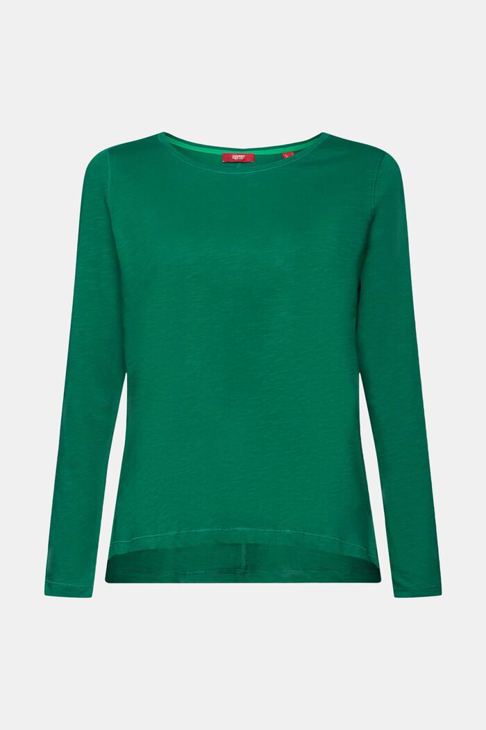 Maglia a manica lunga in jersey, 100% cotone, DARK GREEN, detail image number 6