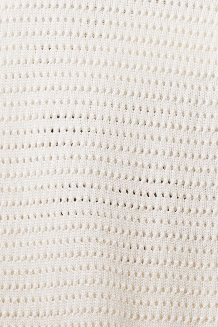 Pullover in mesh a manica corta, OFF WHITE, detail image number 5