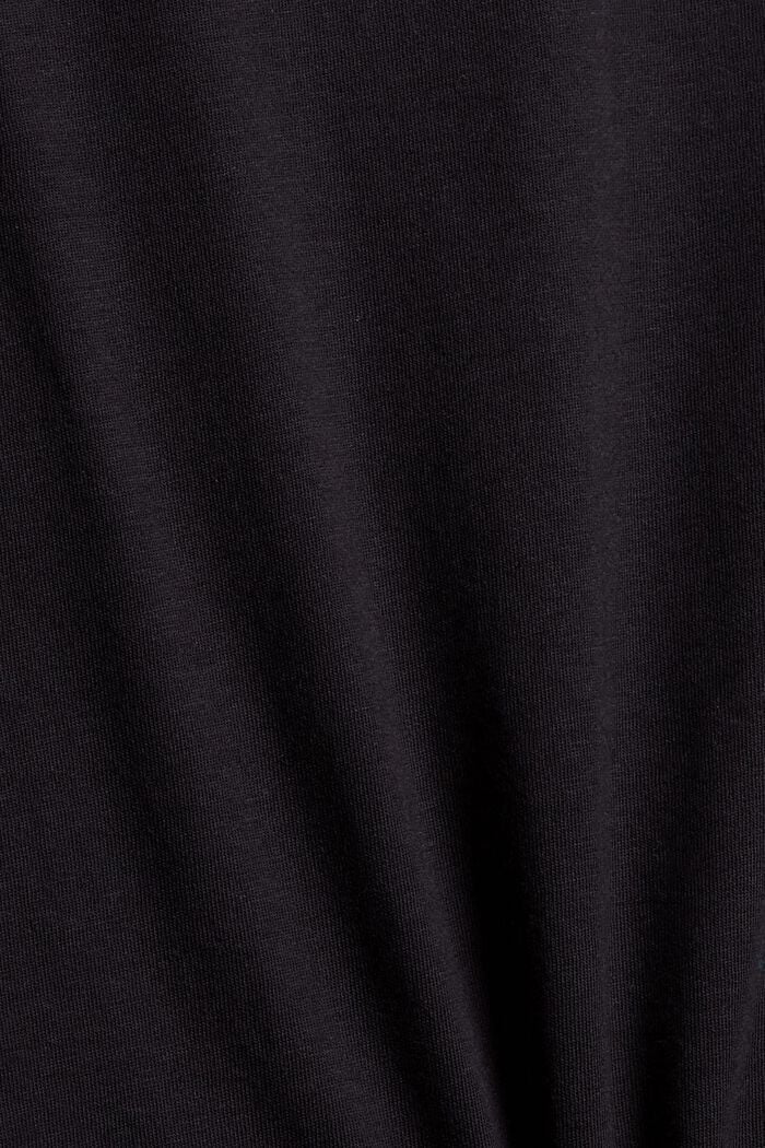 Con TENCEL™: maglia a maniche lunghe con collana decorativa, BLACK, detail image number 4