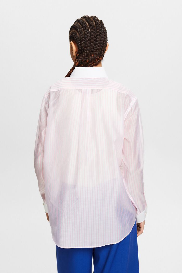 Camicia button down trasparente a righe, PASTEL PINK, detail image number 2