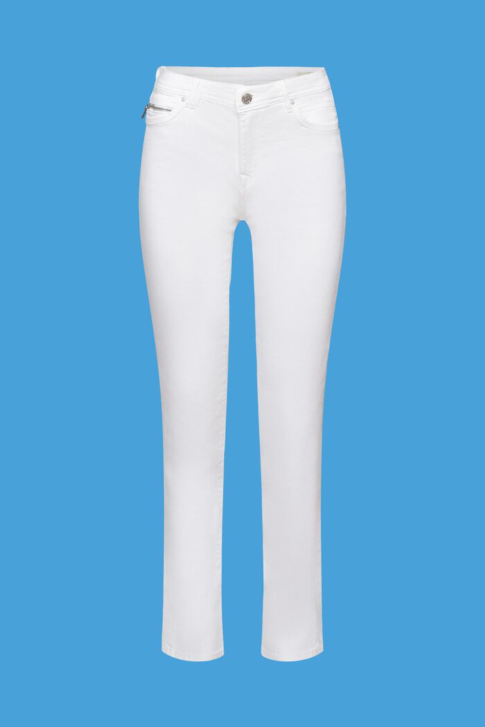 Jeans con dettaglio con zip, WHITE, detail image number 6