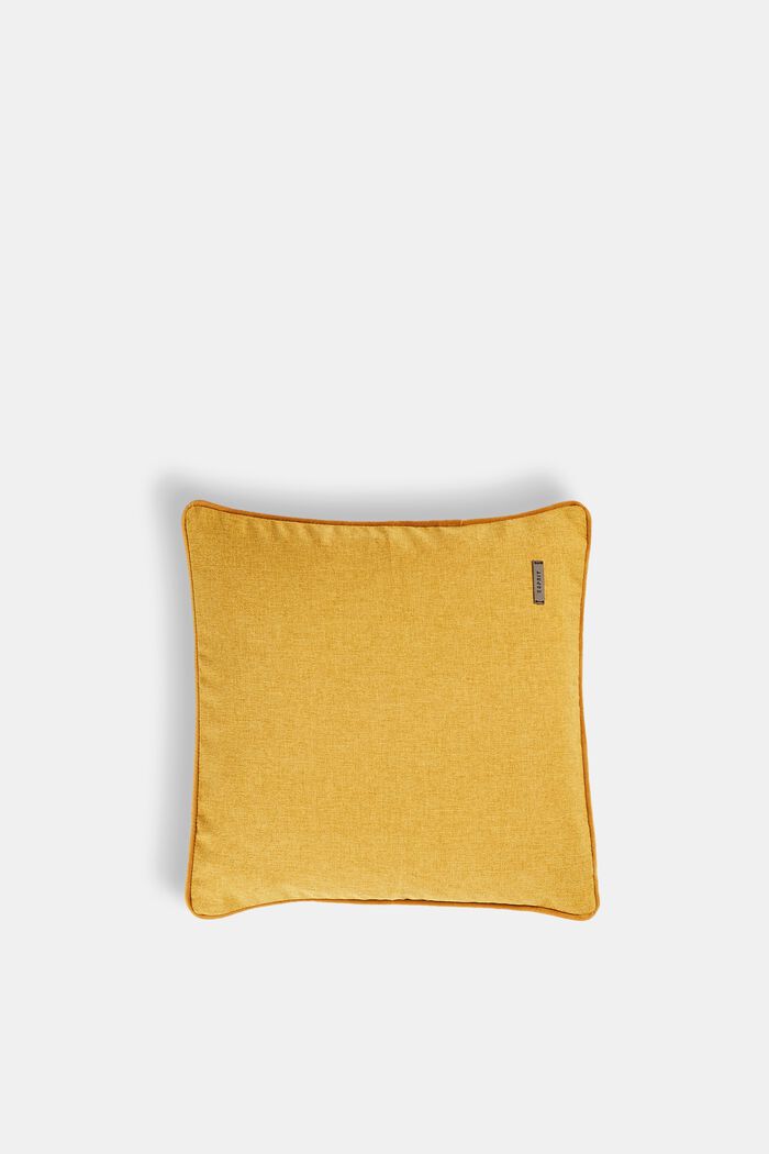 Fodera decorativa per cuscino con cordoncino in velluto, MUSTARD, detail image number 0