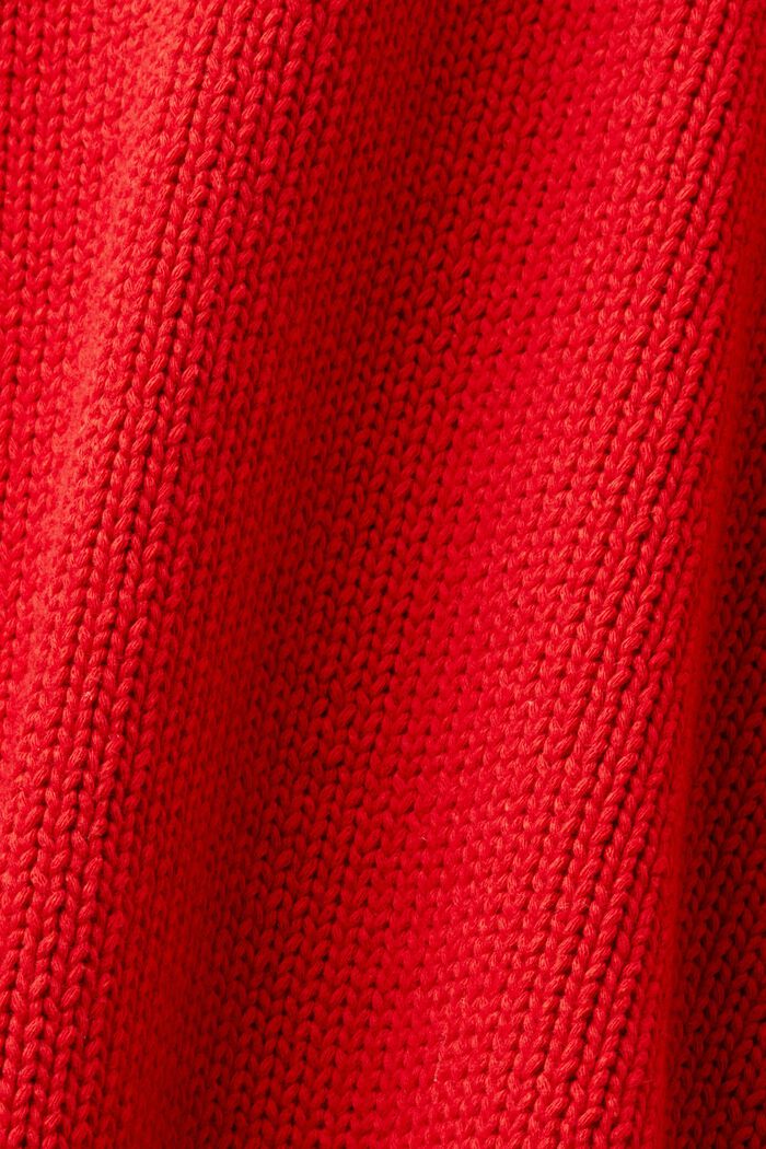 Pullover a maglia chunky con logo, DARK RED, detail image number 6