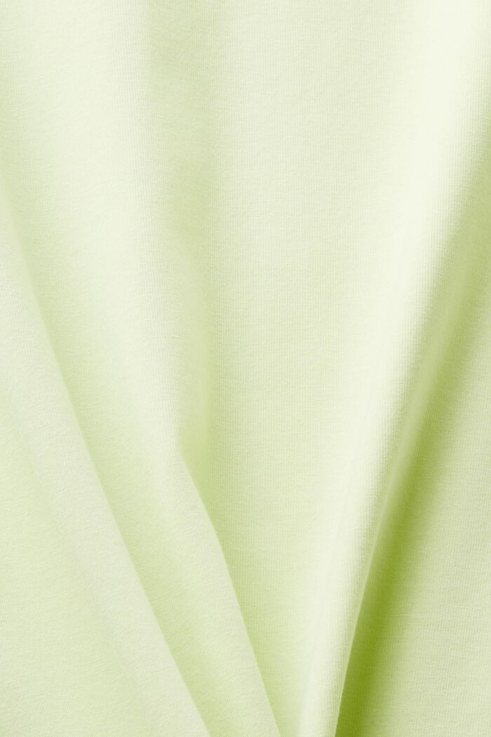 T-shirt in jersey con scollo a V, PASTEL GREEN, detail image number 4