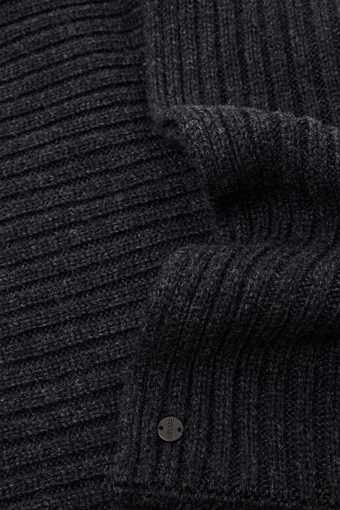 Sciarpa ad anello in maglia a coste, misto lana, NAVY, detail image number 1