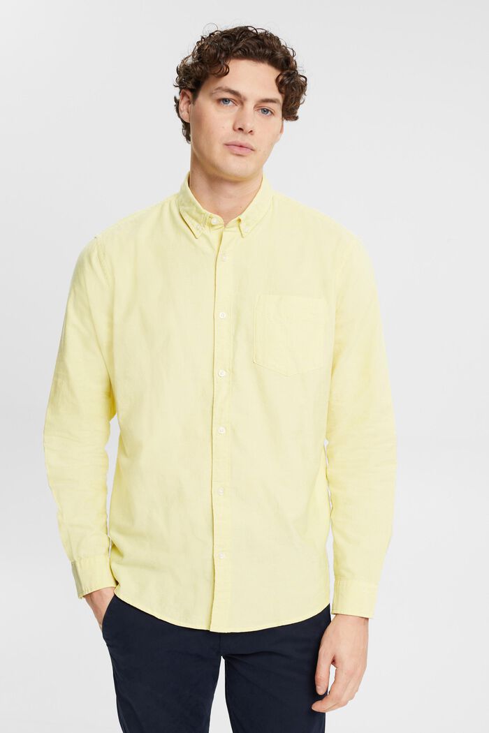 Camicia button-down, BRIGHT YELLOW, detail image number 0