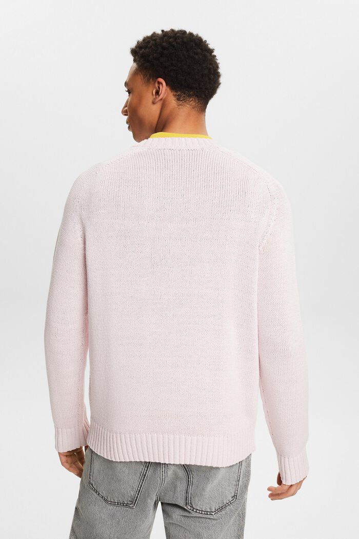 Pullover a maglia chunky con logo, PASTEL PINK, detail image number 2