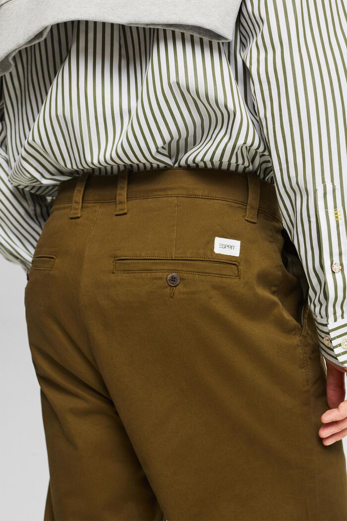 Pantaloni chino dritti in stile vintage, KHAKI GREEN, detail image number 3