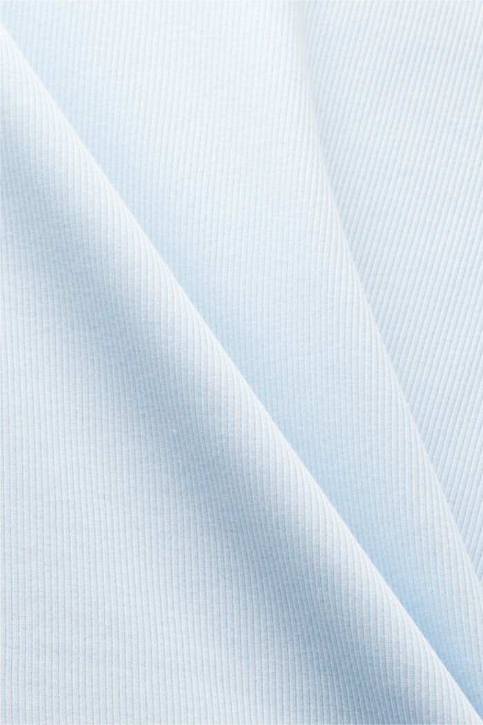 T-shirt girocollo in jersey di cotone, PASTEL BLUE, detail image number 5