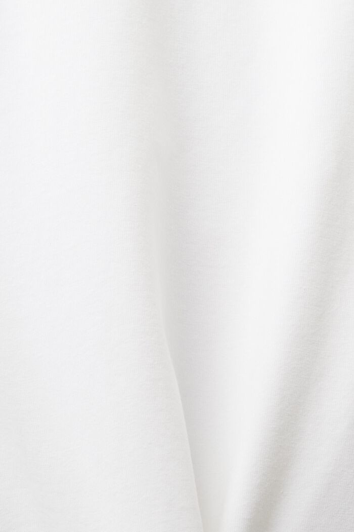 T-shirt in jersey con scollo a V, WHITE, detail image number 4