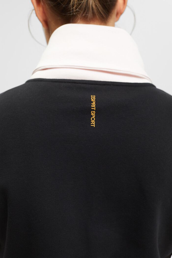 Cardigan in jersey con zip, BLACK, detail image number 2