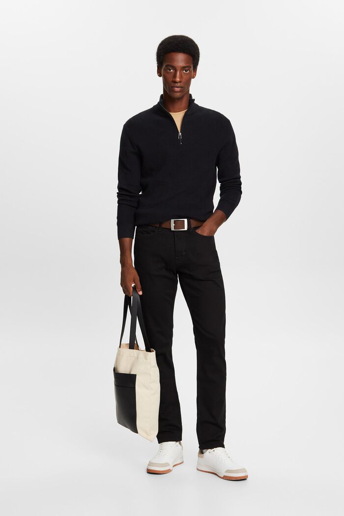 Jeans Slim Fit a vita media, BLACK RINSE, detail image number 1