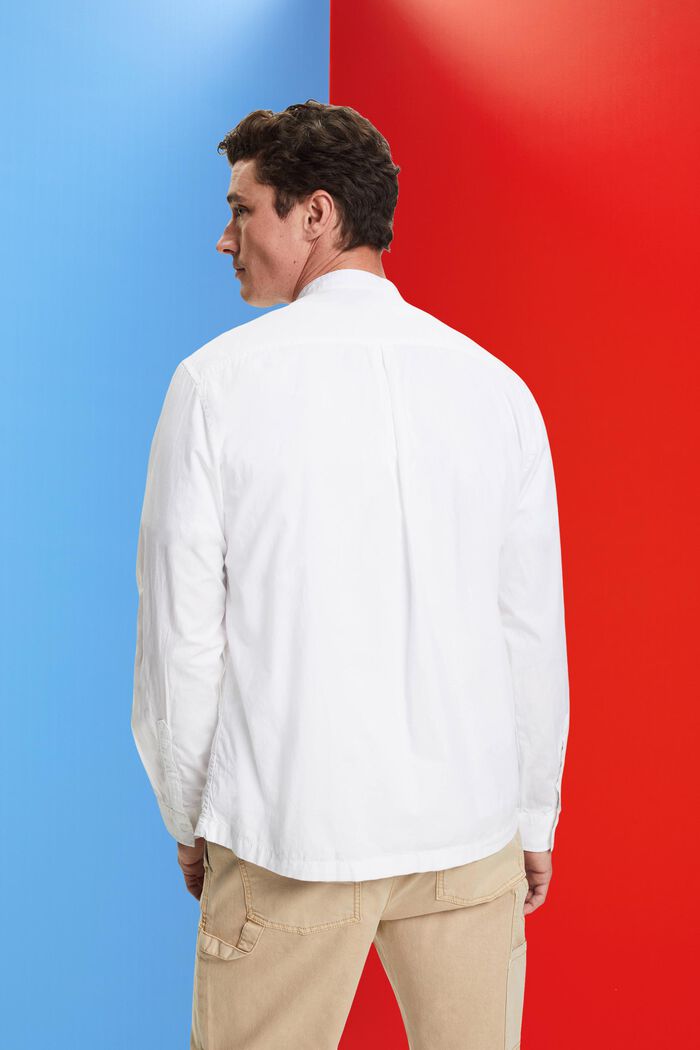 Camicia con colletto alto, WHITE, detail image number 3