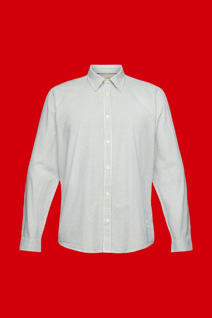 Camicia slim fit con motivo allover, WHITE, detail image number 6