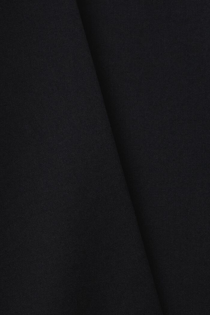 Abito camicia midi effetto stropicciato, BLACK, detail image number 4