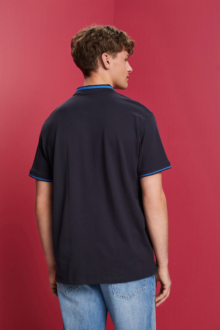 Polo in jersey in misto cotone, NAVY, detail image number 3