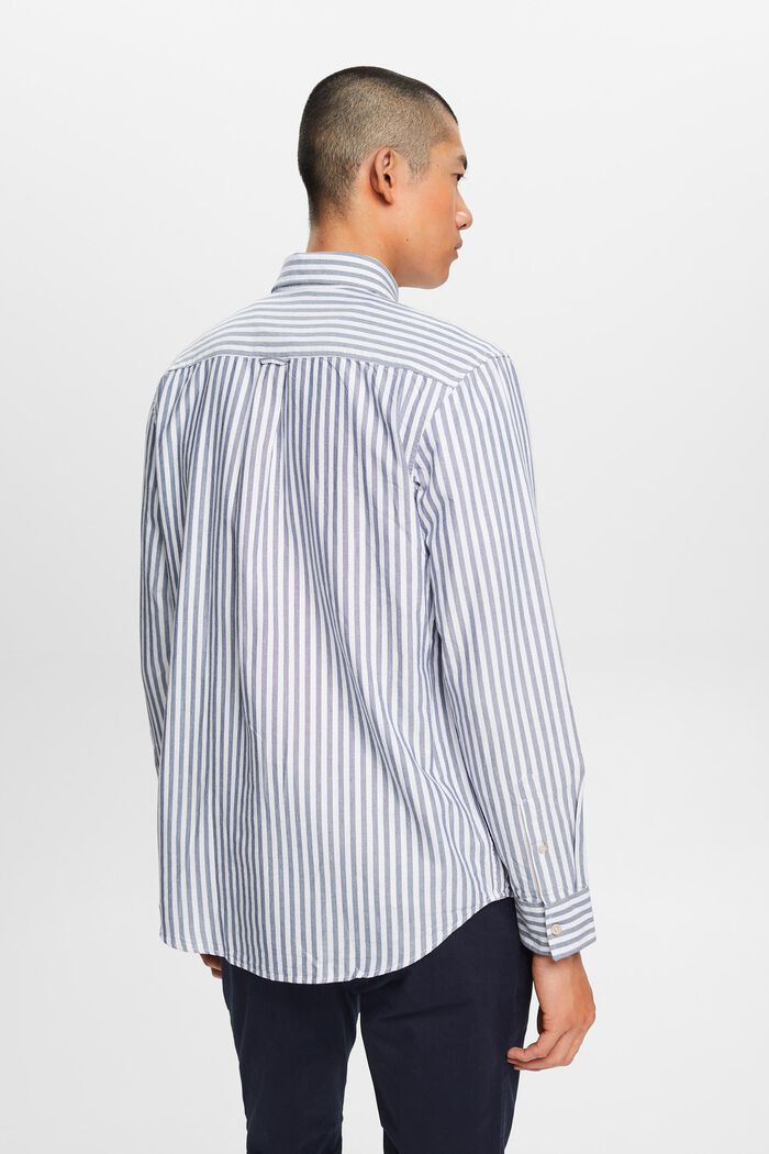 Camicia Oxford a righe botton down, GREY BLUE, detail image number 3