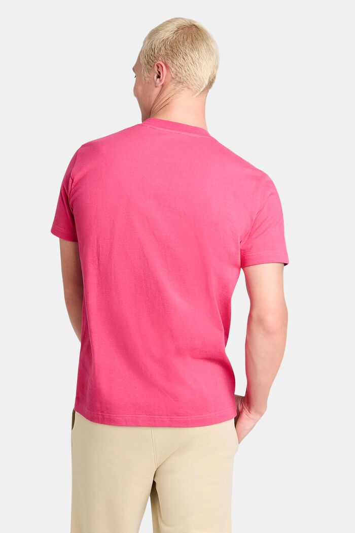 T-shirt unisex in jersey di cotone con logo, PINK FUCHSIA, detail image number 3