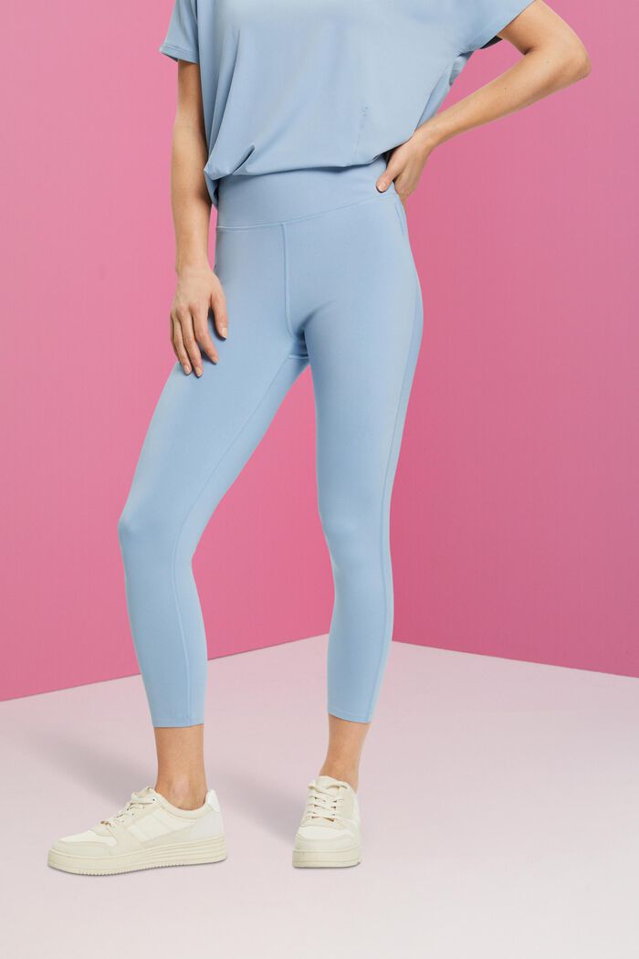 In materiale riciclato: leggings Active con E-DRY, PASTEL BLUE, detail image number 0