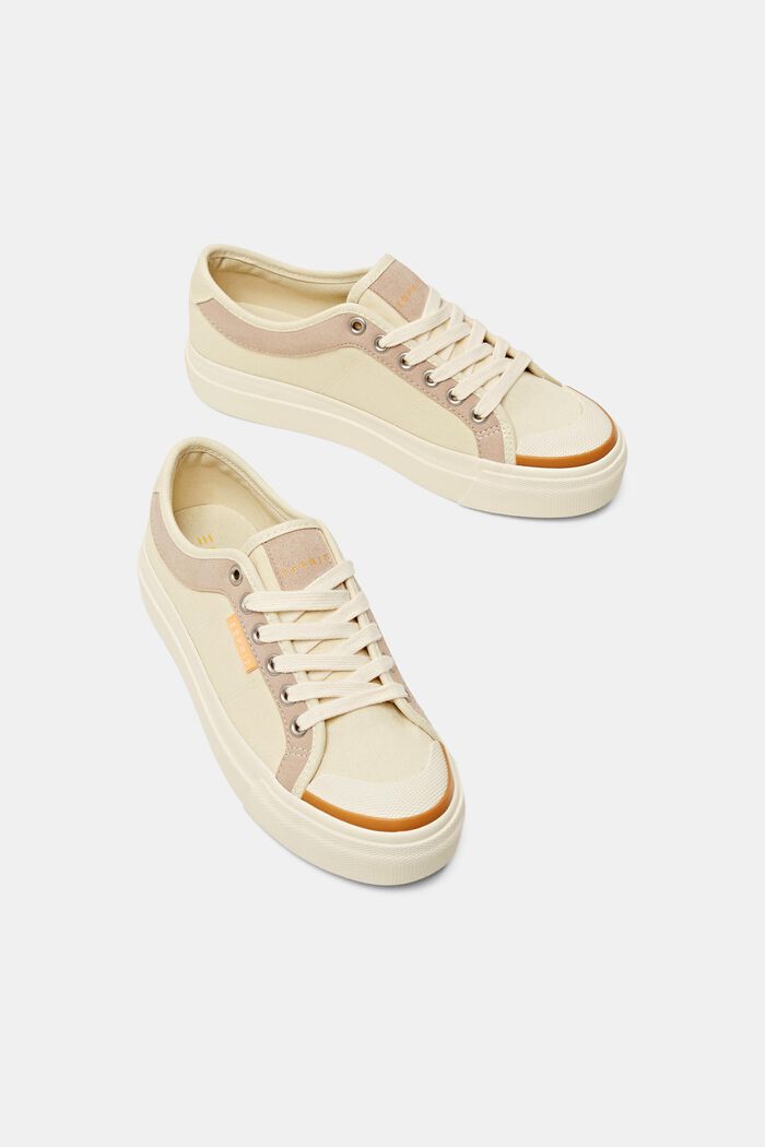 Sneakers dalla suola con plateau, LIGHT BEIGE, detail image number 6