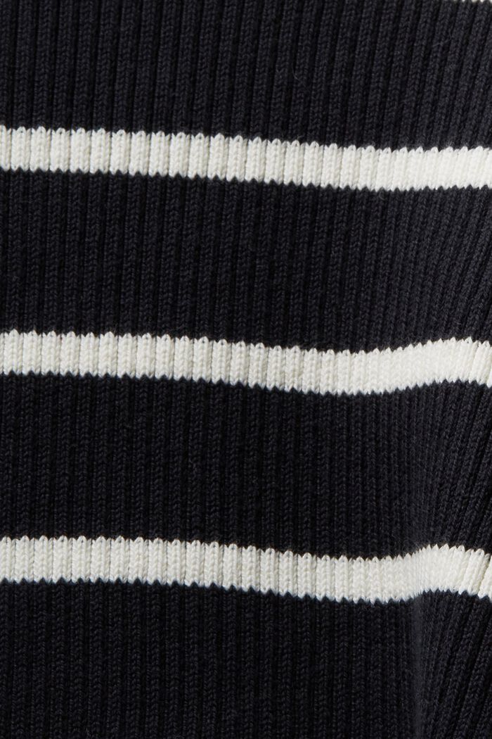 Pullover a righe a manica lunga, BLACK, detail image number 5