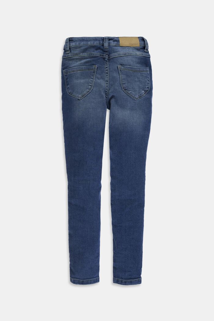 Jeans stretch con differenti fit e cintura regolabile, BLUE MEDIUM WASHED, detail image number 1