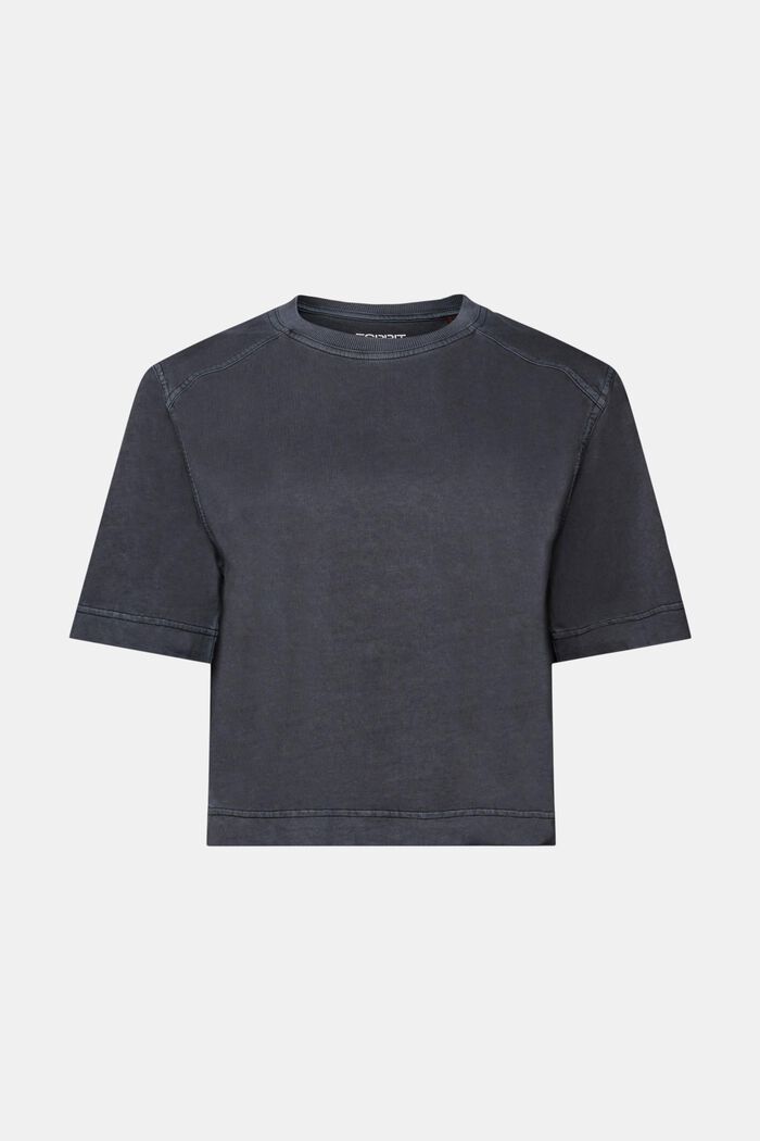 T-shirt squadrata in cotone, BLACK, detail image number 7