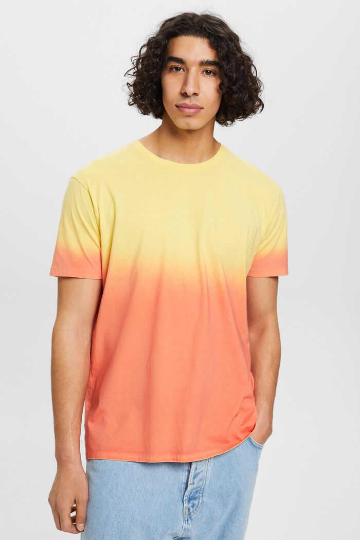 T-shirt bicolore effetto sfumato, LIGHT YELLOW, detail image number 0