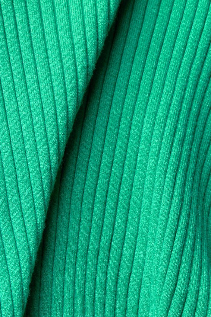 Pullover dolcevita in maglia a coste, LIGHT GREEN, detail image number 5