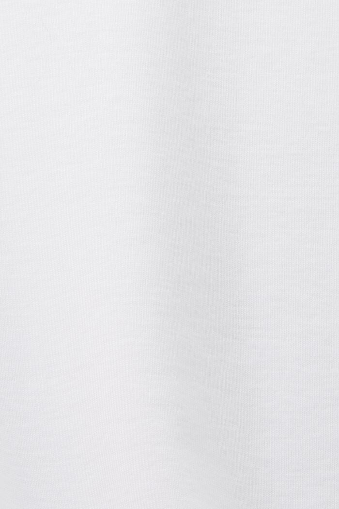 Top in jersey di cotone biologico, WHITE, detail image number 5