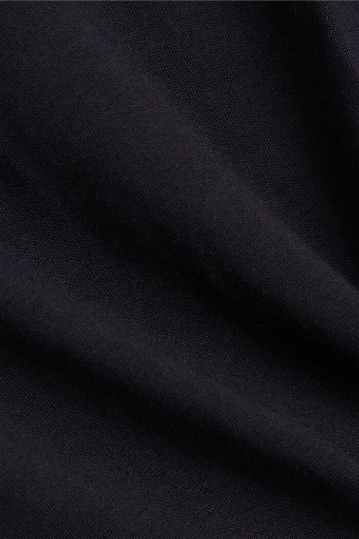 Top stretch in cotone biologico, BLACK, detail image number 4